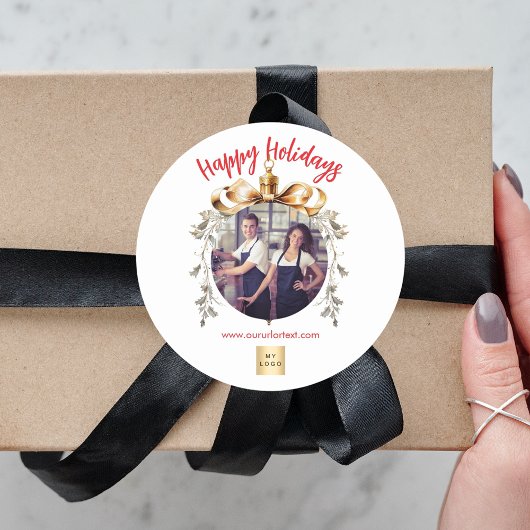 Foto-Logo für das Weihnachtsgold Runder Aufkleber