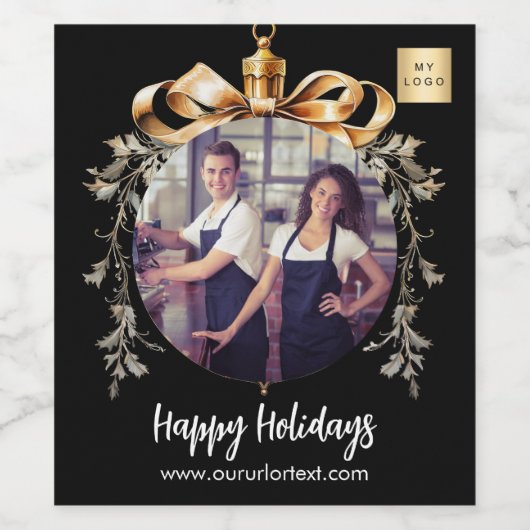 Foto-Logo für die WeihnachtsseitenGoldbaummannscha Weinetikett (Einzelnes Label)