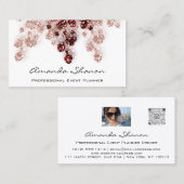 Foto-Logo für Event-Planer-Couch QrCode Weiß Visitenkarte (Vorne/Hinten)