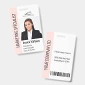 Foto-Logo für moderne Unternehmen Name des Mitarbe Ausweis (Vorder- & Rückseite)