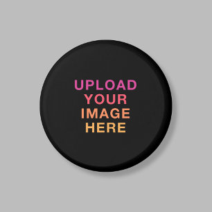 Foto-Logo-Geschäft Einfaches Template Schwarz Magnet