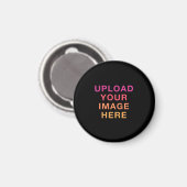 Foto-Logo-Geschäft Einfaches Template Schwarz Magnet (Vorderseite/Rückseite)