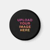 Foto-Logo-Geschäft Einfaches Template Schwarz Magnet (Vorne)