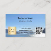 Foto Logo-Geschäft mit schwarzem QL-Code Rabattkarte (Rückseite)