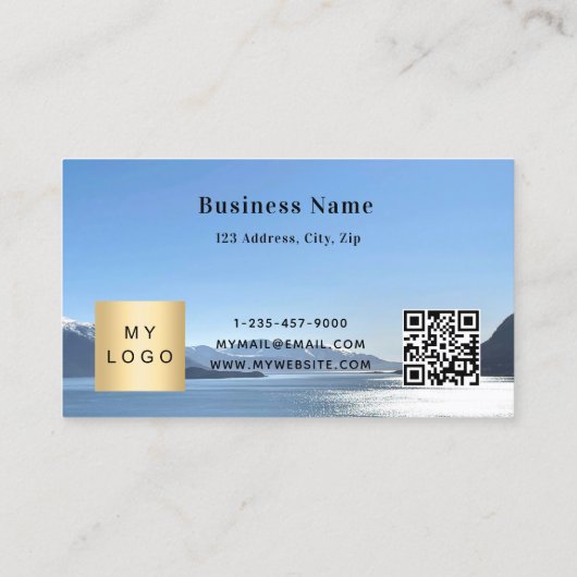 Foto Logo-Geschäft mit schwarzem QL-Code Rabattkarte (Rückseite)