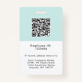 Foto-Logo-ID-Abzeichen für Aqua Employee Ausweis (Rückseite)