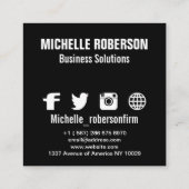 Foto Logo Internet Icons Quadratische Visitenkarte (Rückseite)