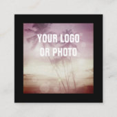 Foto Logo Internet Icons Quadratische Visitenkarte (Vorderseite)