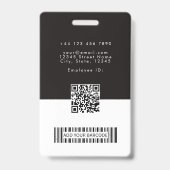 Foto-Logo-Mitarbeiter-QR-Code-Barcode-ID Ausweis (Rückseite)