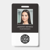 Foto-Logo-Mitarbeiter-QR-Code-Barcode-ID Ausweis (Vorderseite)