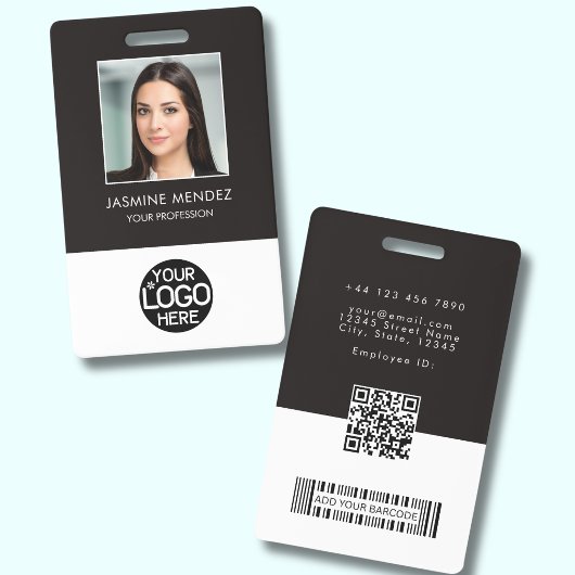 Foto-Logo-Mitarbeiter-QR-Code-Barcode-ID Ausweis