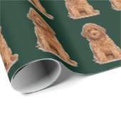 Foto-Logo-Muster Piepgrün Geschenkpapier (Rolleneckpunkt)