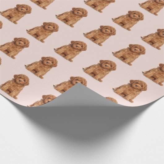 Foto-Logo-Muster rot rot Geschenkpapier (Ecke)