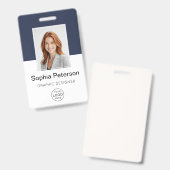 Foto, Logo, Name des Mitarbeiters Ausweis (Vorder- & Rückseite)