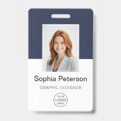 Foto, Logo, Name des Mitarbeiters Ausweis (Vorderseite)