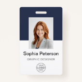 Foto, Logo, Name des Mitarbeiters Ausweis (Vorderseite)