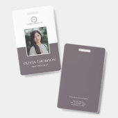 Foto, Logo, Name Granit Grau Ausweis (Vorder- & Rückseite)