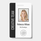 Foto, Logo, Name schwarz Ausweis (Vorderseite)