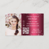 Foto-Logo QR-Code für Burgunder Visitenkarte (Rückseite)