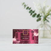 Foto-Logo QR-Code für Burgunder Visitenkarte (Stehend Vorderseite)