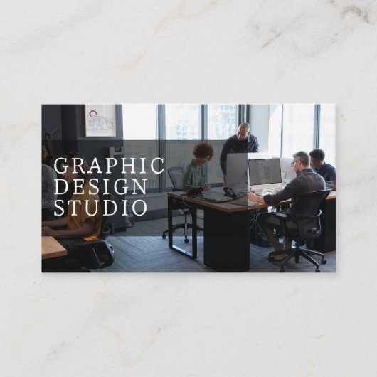 Foto-Logo QR-Code modern beruflich Visitenkarte (Vorderseite)