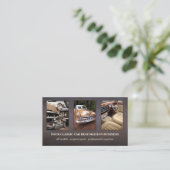 Foto-Logo-QR-Code Oldtimer Visitenkarte (Stehend Vorderseite)