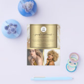 Foto-Logo QR-Code Werbung Gold-Marmor Moderne Flyer (Einzeln)