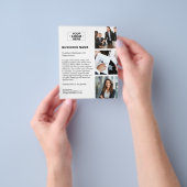 Foto-Logo QR Modernes Weißes Unternehmen Flyer (Gruppe)