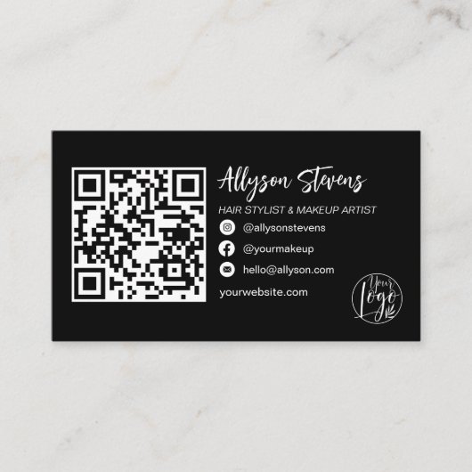 Foto-Logo qr Visitenkarte (Vorderseite)