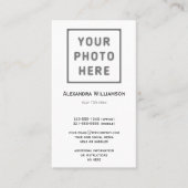 Foto-Logo Schlicht zweiseitig Visitenkarte (Vorderseite)