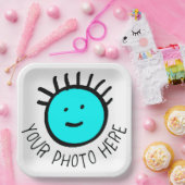 Foto-/Logo-SQUARE-Papier-Teller - 9" groß Pappteller (Party)