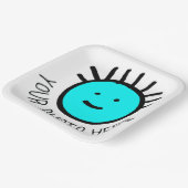 Foto-/Logo-SQUARE-Papier-Teller - 9" groß Pappteller (Gewinkelt)