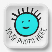 Foto-/Logo-SQUARE-Papier-Teller - 9" groß Pappteller (Vorderseite)