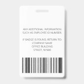 Foto, Logo, Strichcode, Name Ausweis (Back)