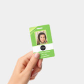 Foto, Logo und Code für kundenorientierte grüne Un Ausweis (Handheld)