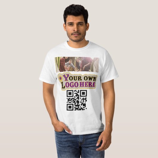Foto-Logo und QR-Code T-Shirt (Vorne ganz)