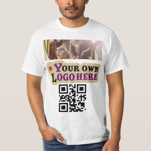 Foto-Logo und QR-Code T-Shirt (Vorderseite)