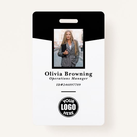 Foto-Logo und Strichcode Beruflich Ausweis (Vorderseite)