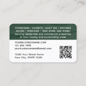 Foto-Logo von Carpenter Rustikal, grün von Holz Visitenkarte (Rückseite)