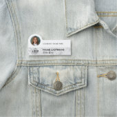 Foto-Logo Weißgraue Marmorplatte Berufliches Gesch Namensschild (Beispiel)