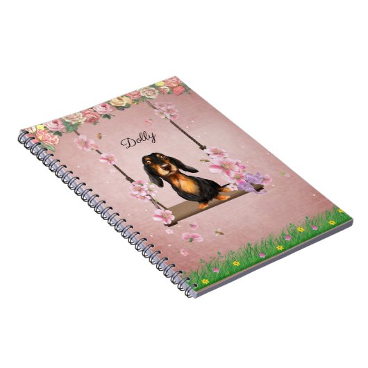 Foto "Long Hair Dackel" Notizblock (Rechte Seite)