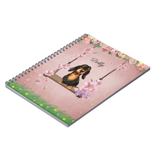 Foto "Long Hair Dackel" Notizblock (Linke Seite)