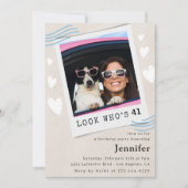 Foto Look, der 41. Geburtstag wird Einladung (Vorderseite)