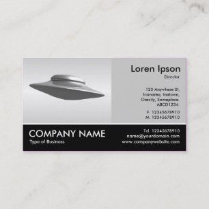 Foto - Lt Gray - Flying Saucer Visitenkarte