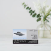 Foto - Lt Gray - Flying Saucer Visitenkarte (Stehend Vorderseite)