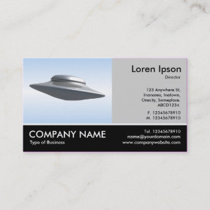 Foto - Lt Gray - Flying Saucer Visitenkarte