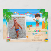 Foto Luau Einladung Luau zum Geburtstag (Vorne/Hinten)
