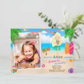 Foto Luau Einladung zum Geburtstag Hawaii (Stehend Vorderseite)