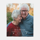 Foto macht es einzigartig Großeltern Schuppen Fleecedecke (Vorderseite)