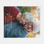 Foto macht es einzigartig Großeltern Schuppen Fleecedecke (Vorderseite (Horizontal))